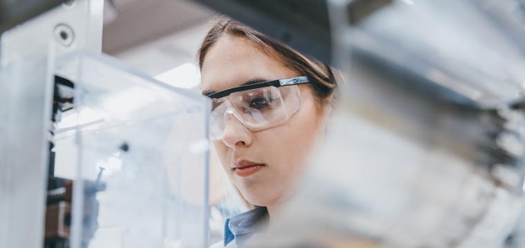 woman working in lab