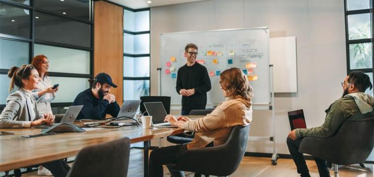 A meeting at a tech start-up