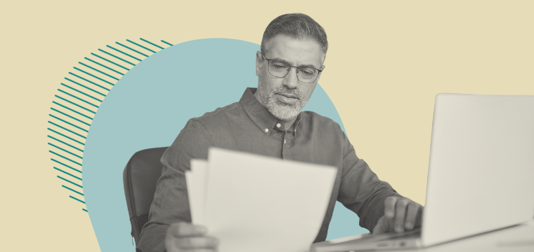 A man reading some documents