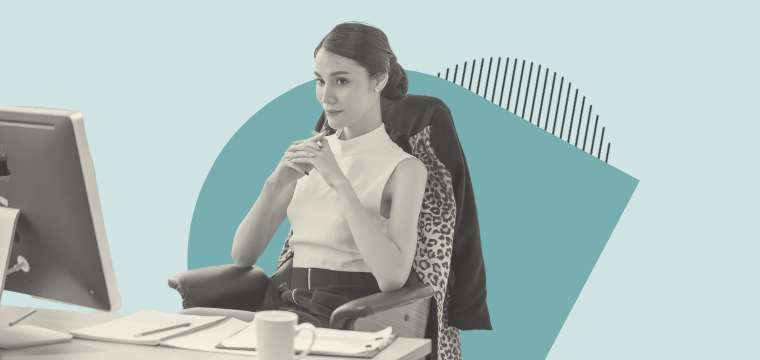 Woman sitting at a desk