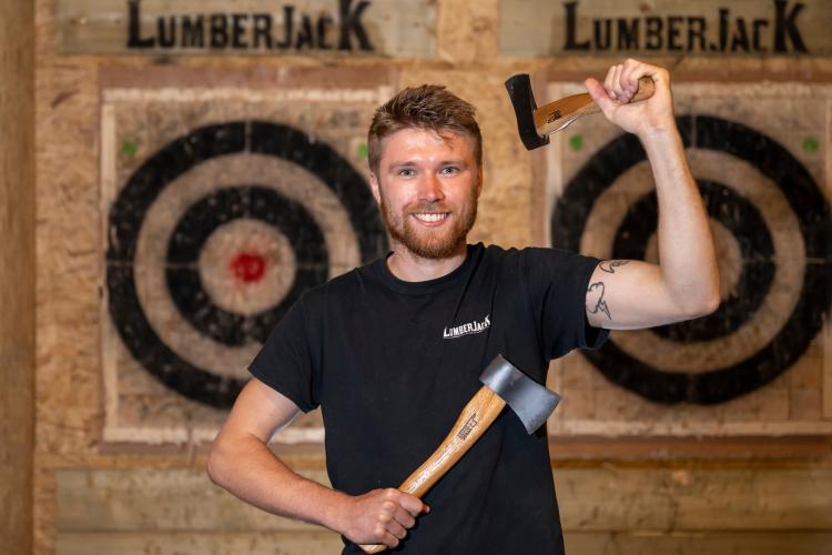 Matthew Griffin, owner of Lumberjack Axe Throwing