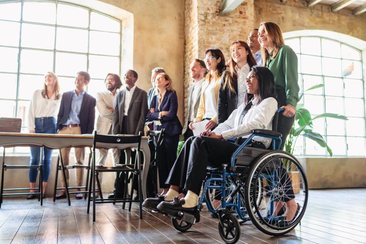 A diverse work team