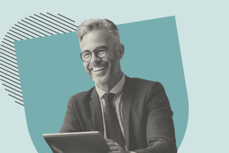 A man working on a laptop